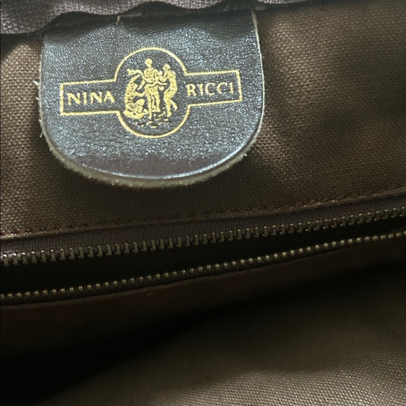 Nina Ricci Maroquinerie Brown Giraffe Pattern Boston Bag Vintage - Picture 3 of 7